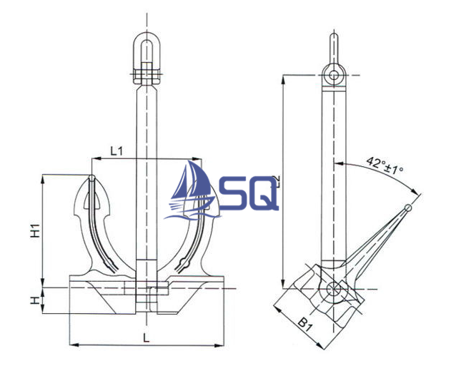 Jis Stockless Anchor