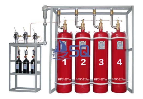 Pipe network heptafluoropropane fire extinguishing system