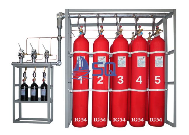 Mixed gas fire extinguishing system