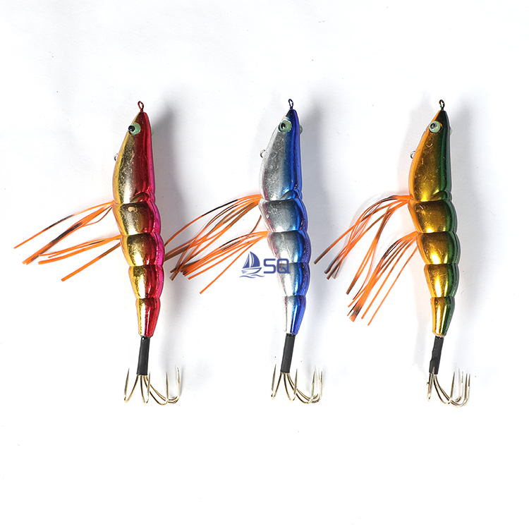 Electroplating Five Claws Bamboo Shrimp Fishing Hook Fishing Tackle Squid Jig 