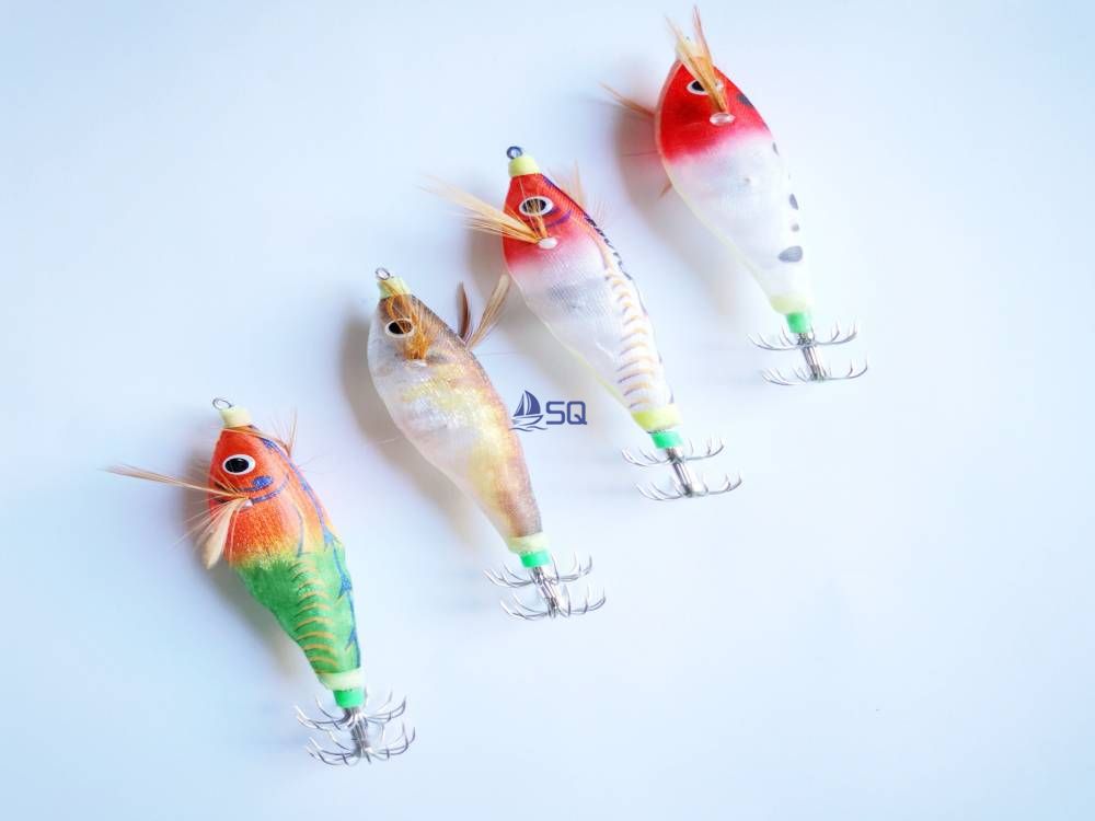 LED Horizontal Wood Shrimp Lure 10cm 